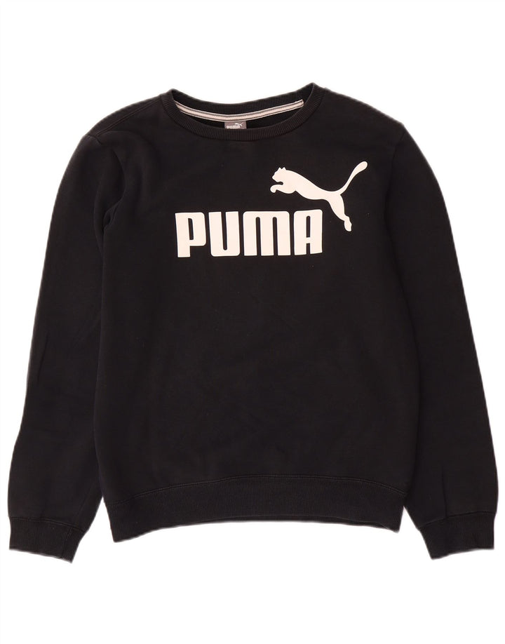 PUMA Graphic Sweatshirt Jumper 13-14 år Sort bomuld