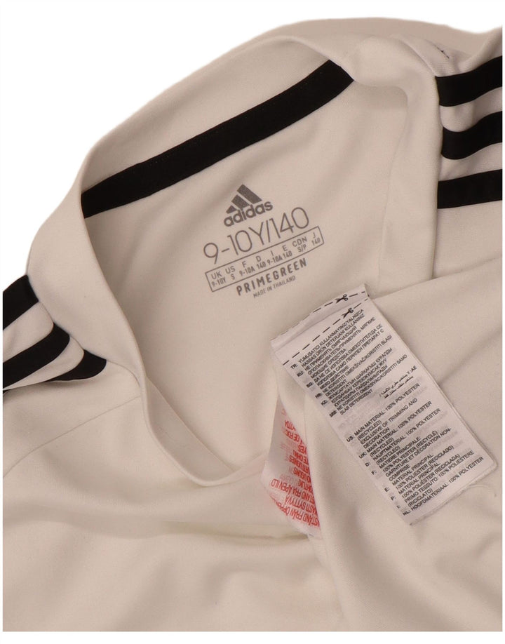 Adidas Boys Aeroready T-Shirt Top 9-10 År Hvid Polyester