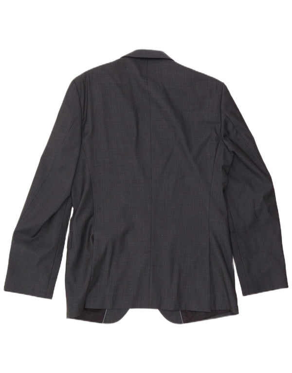 Hugo Boss Herre 2-knaps blazerjakke EU 48 Medium Grey Houndstooth Wool