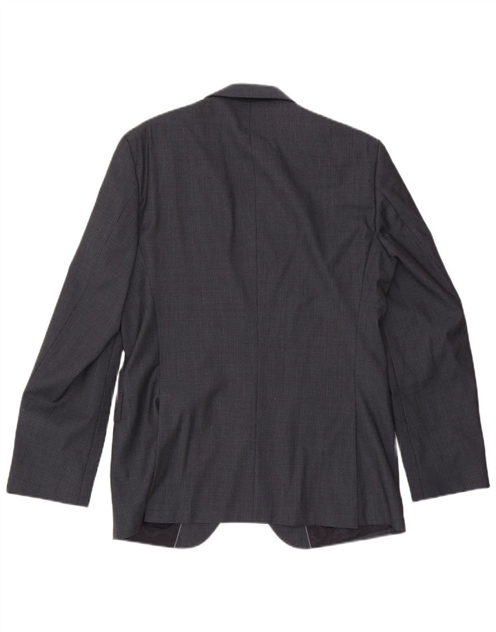 Hugo Boss Herre 2-knaps blazerjakke EU 48 Medium Grey Houndstooth Wool