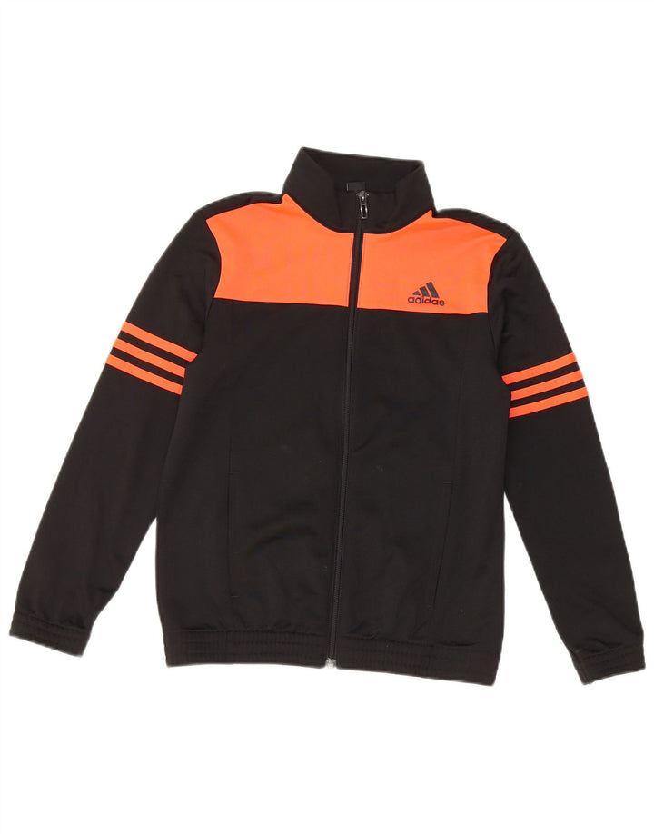 Adidas Drenge Træningsdragt Topjakke 9-10 År Sort Colourblock