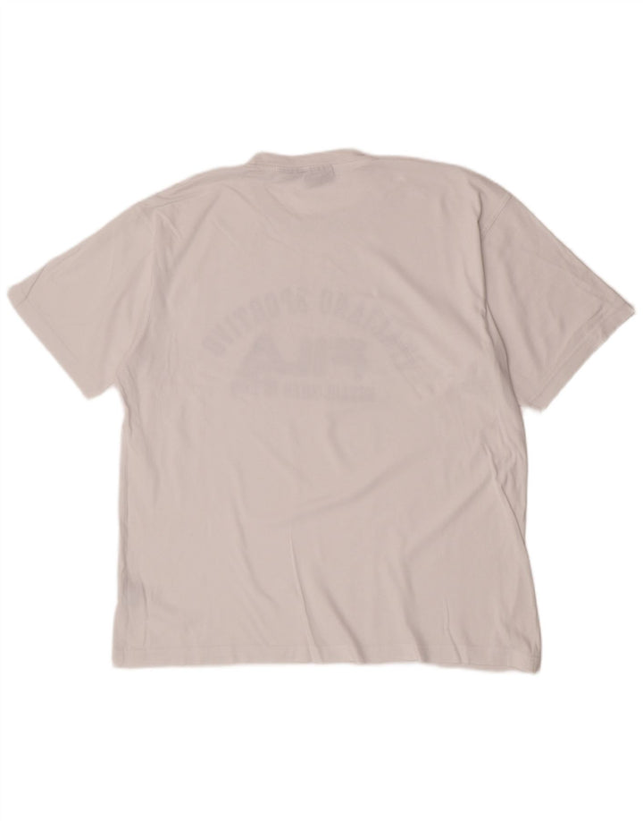 Fila Herre Grafisk T-Shirt Top XL Hvid Bomuld