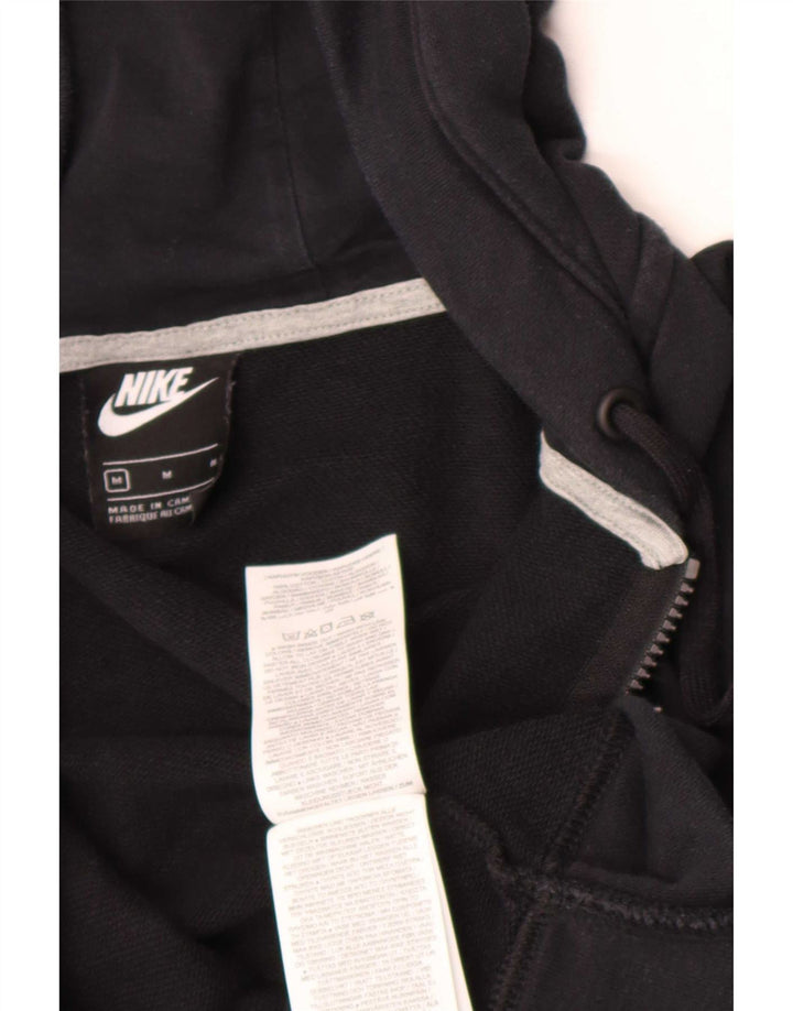 Nike hættetrøje med lynlås til kvinder UK 14 Medium Sort bomuld
