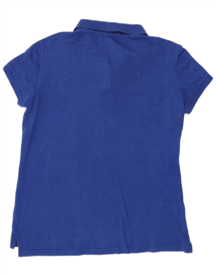 Lacoste Dame Polo Shirt Størrelse 42 Stor Blå Bomuld