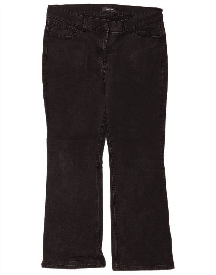 Marks & Spencer Dame Bootcut Jeans UK 18 XL W38 L27 Sort Bomuld
