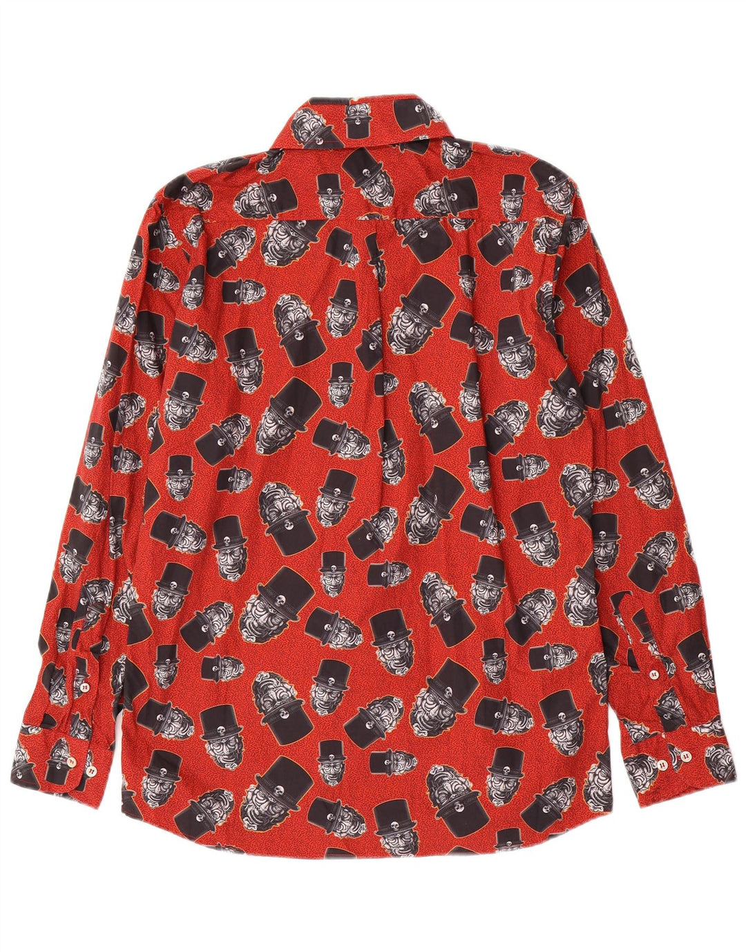 WAXMAN BROTHERS Herre grafisk skjorte Medium rød bomuld