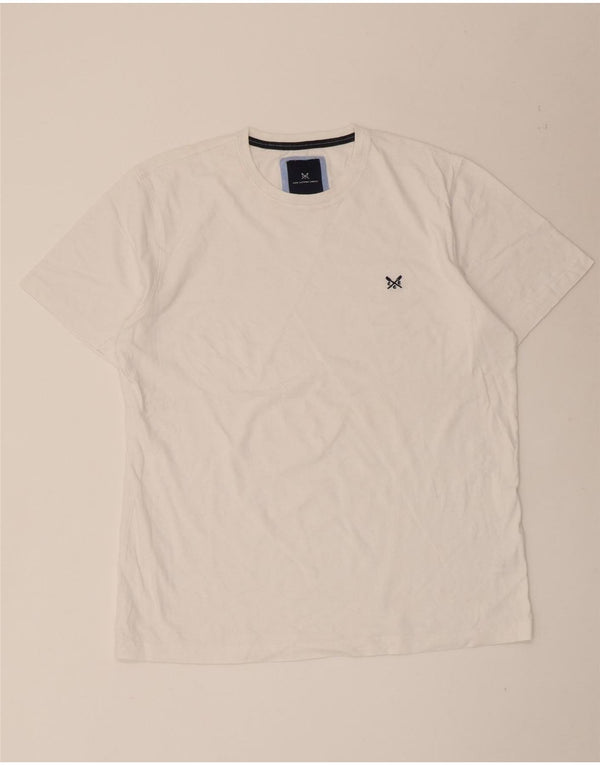 Crew Clothing Herre T-Shirt Top Stor Hvid Bomuld