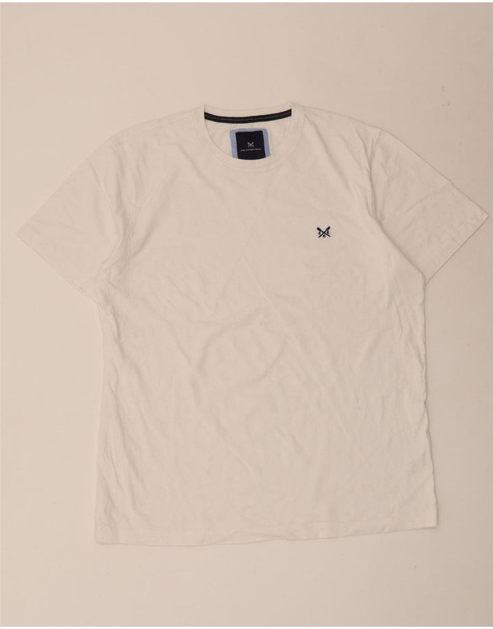 Crew Clothing Herre T-Shirt Top Stor Hvid Bomuld