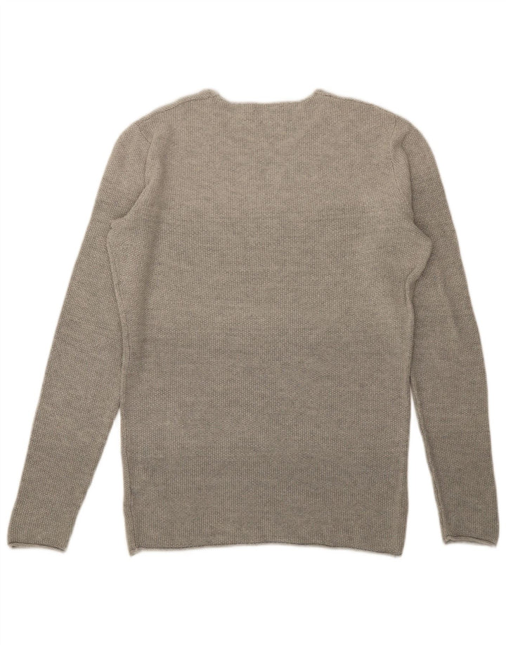 Jack & Jones Herre sweater med rund hals, mellemgrå bomuld