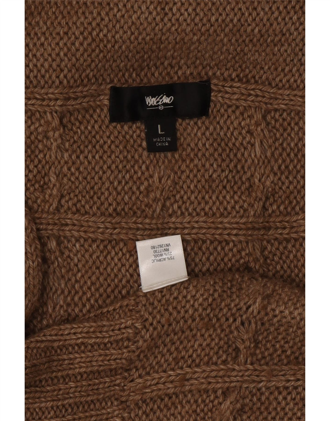 MOSSIMO Womens Oversized Open Cardigan Sweater UK 16 Large Brown Acrylic Vintage Mossimo and Second-Hand Mossimo from Messina Hembry 