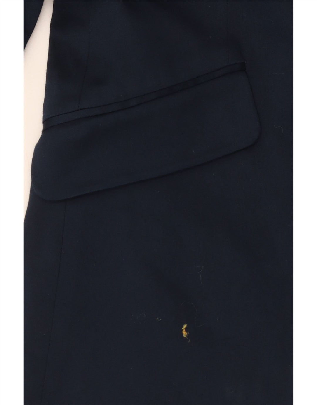 Marks & Spencer Dame 1 Knap Blazer Jacket UK 10 Small Navy Blue Bomuld