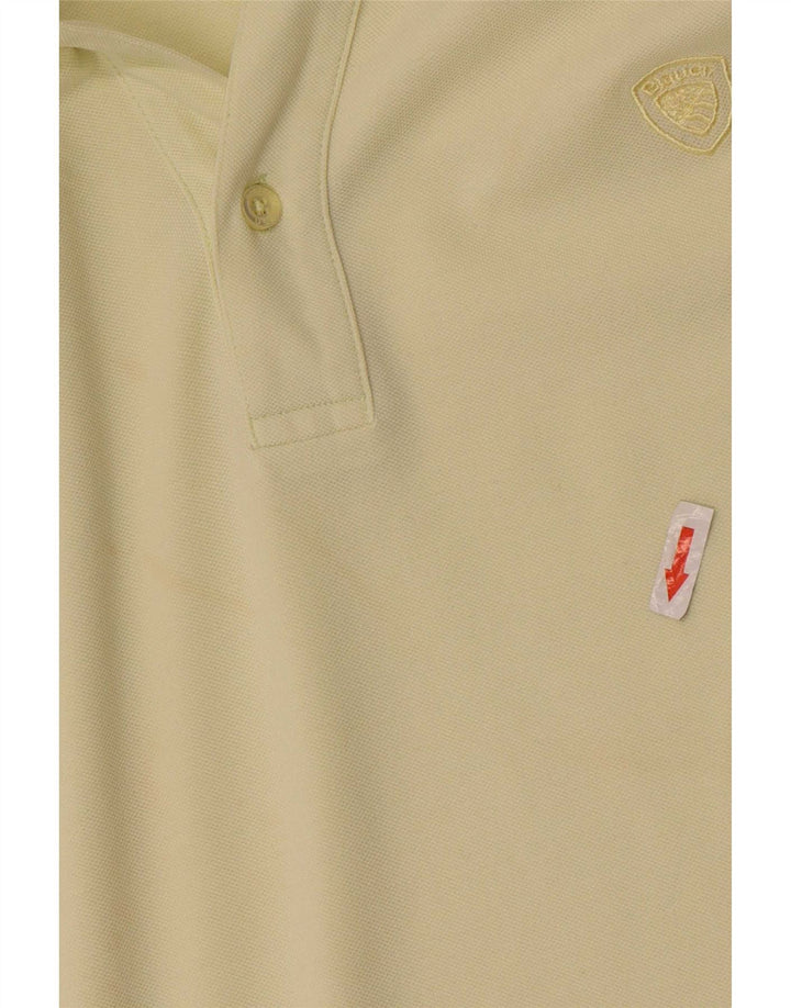 Blauer herre poloshirt XL gul bomuld