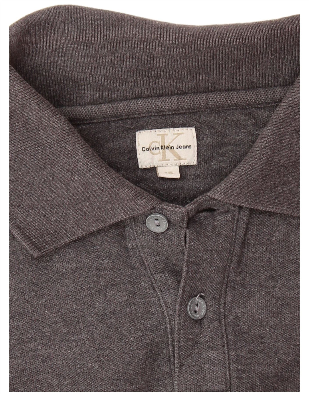 CALVIN KLEIN JEANS Langærmet drenge poloshirt 15-16 år Grå