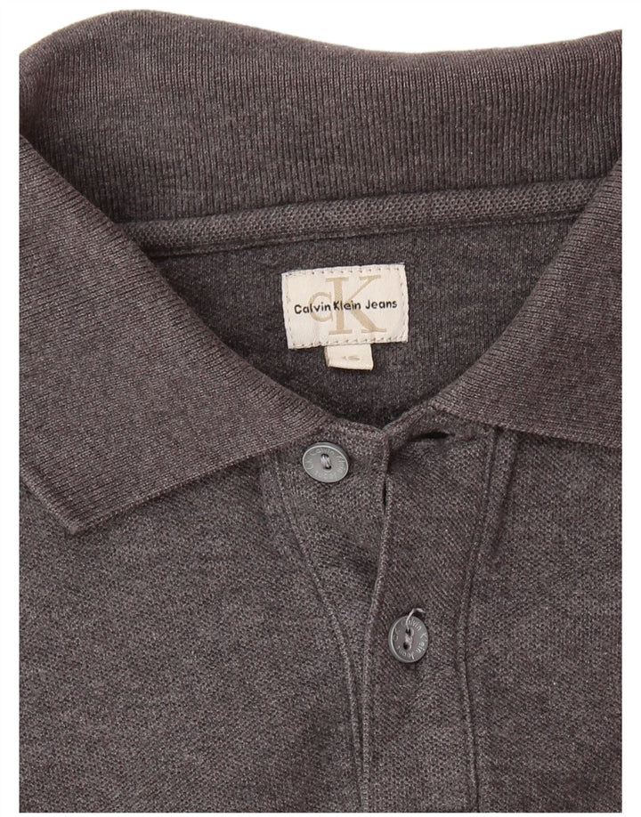 CALVIN KLEIN JEANS Langærmet drenge poloshirt 15-16 år Grå