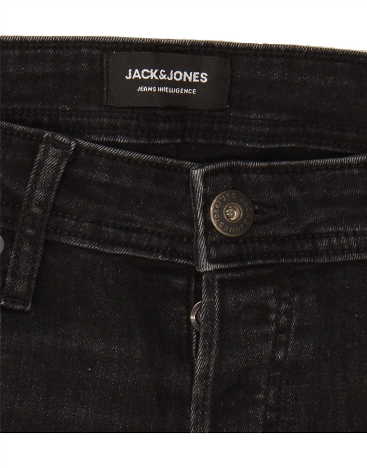 JACK & JONES Mens GLENN Slim Jeans W32 L32 Black Cotton Vintage Jack & Jones and Second-Hand Jack & Jones from Messina Hembry 