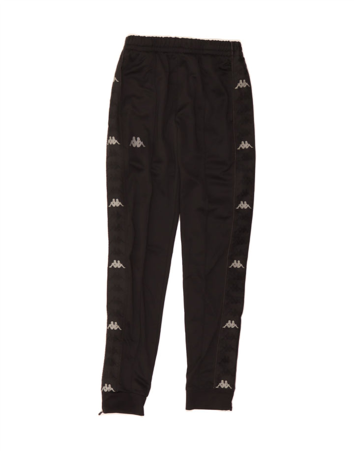 KAPPA Mens Graphic Tracksuit Trousers Joggers Small  Black Polyester Vintage Kappa and Second-Hand Kappa from Messina Hembry 