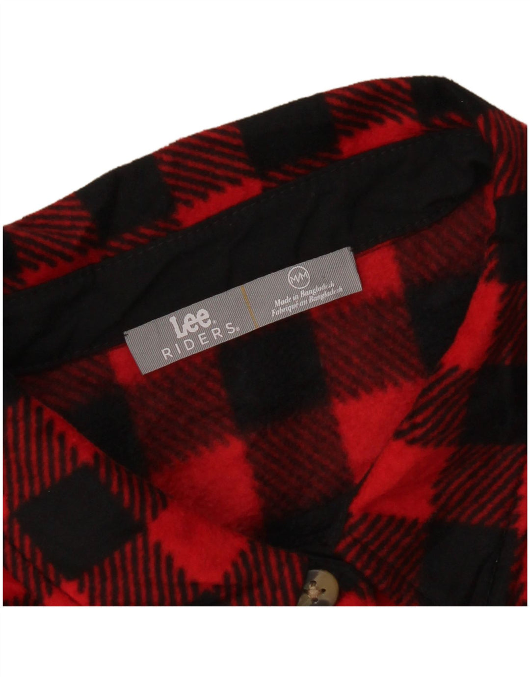 Lee Womens Riders Fleeceskjorte UK 14 Medium Red Gingham