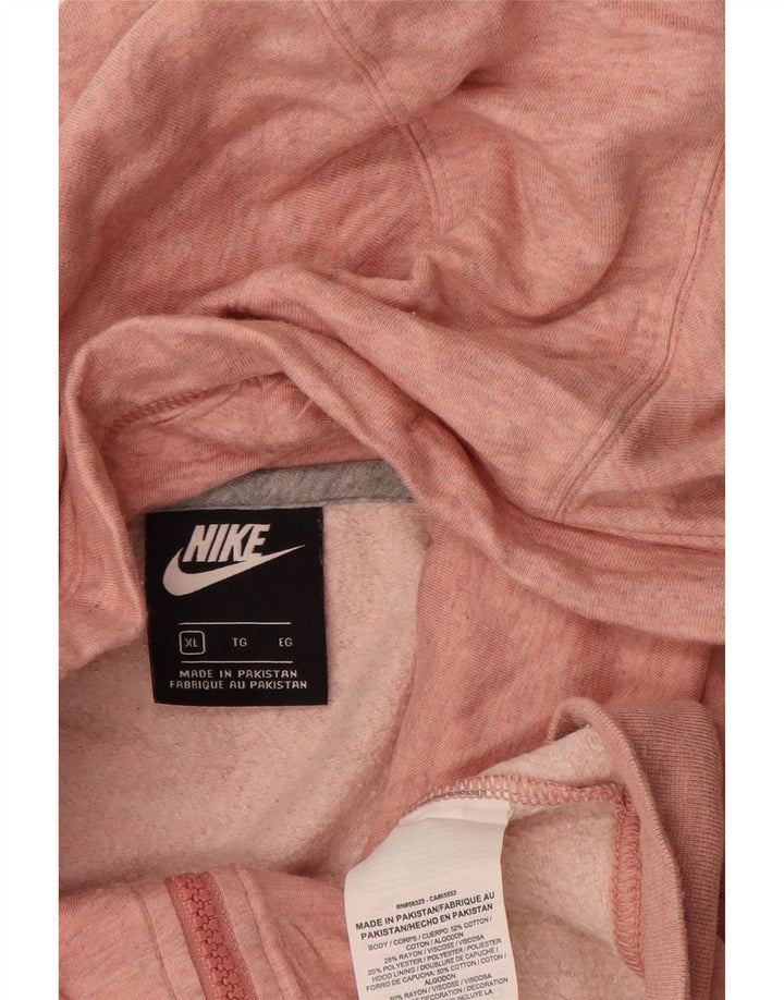 Nike hættetrøje med lynlås til mænd XL Pink bomuld