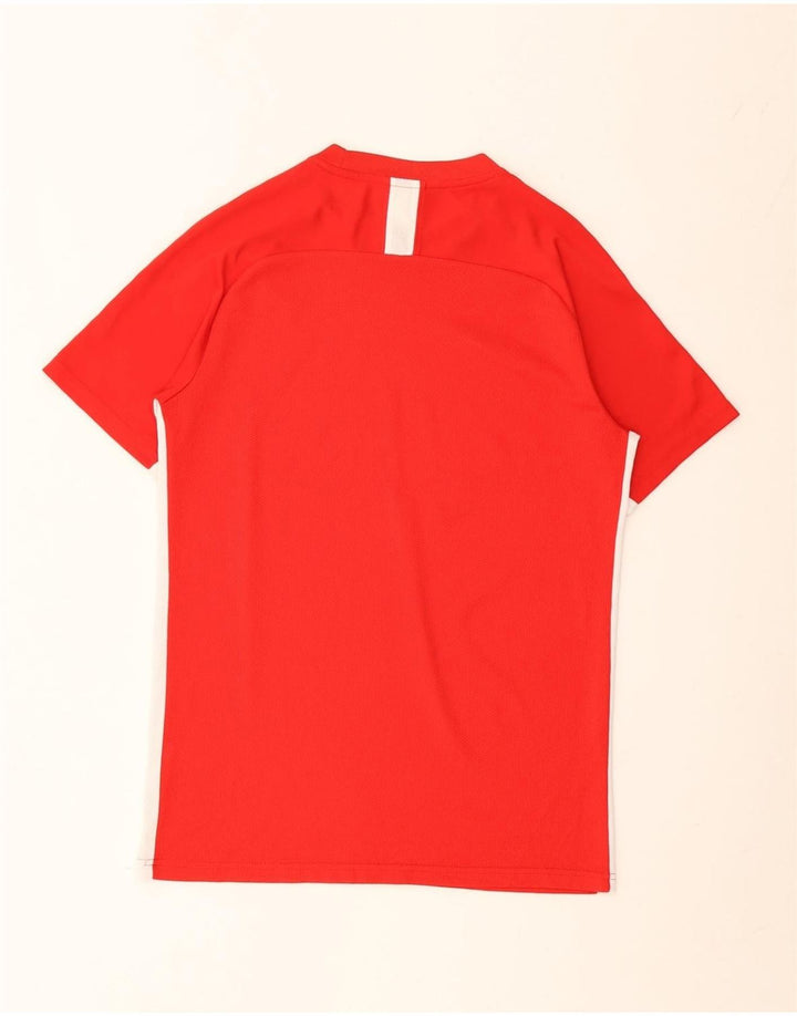 Nike Herre Dri Fit T-shirt Top Medium Rød Colourblock