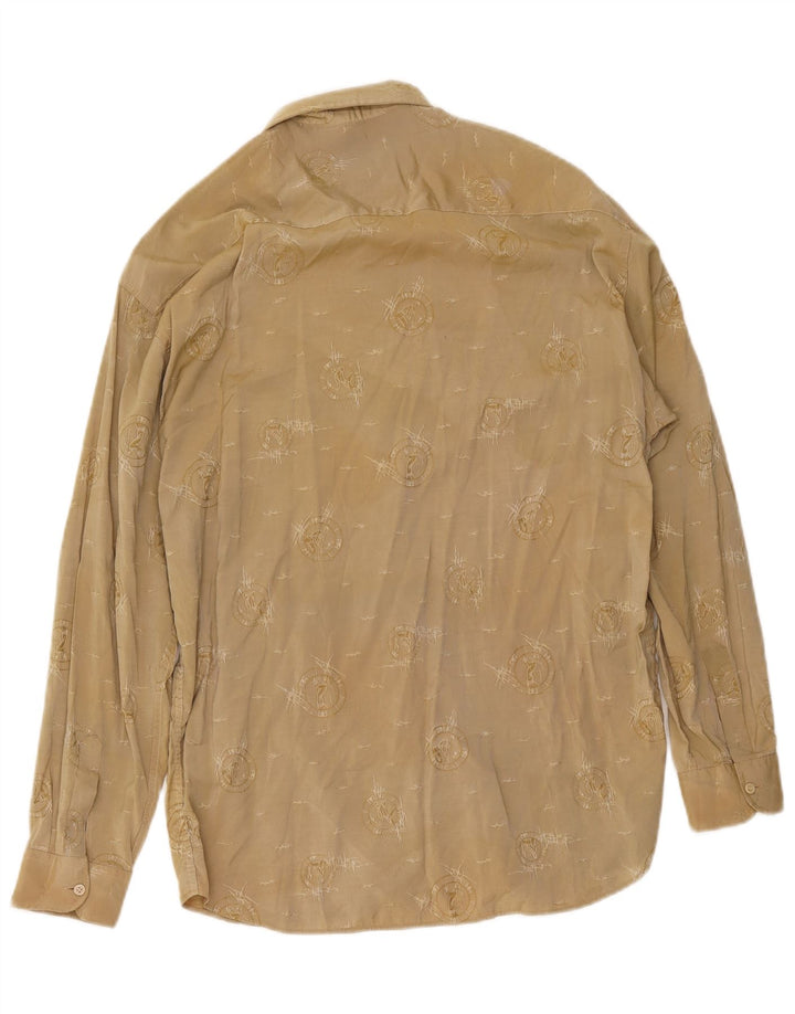 Mac Fashion Herre abstrakt mønster skjorte stor beige