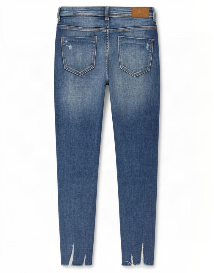 Zara Dame Distressed Slim Jeans EU 40 Medium W30 L27 Blå