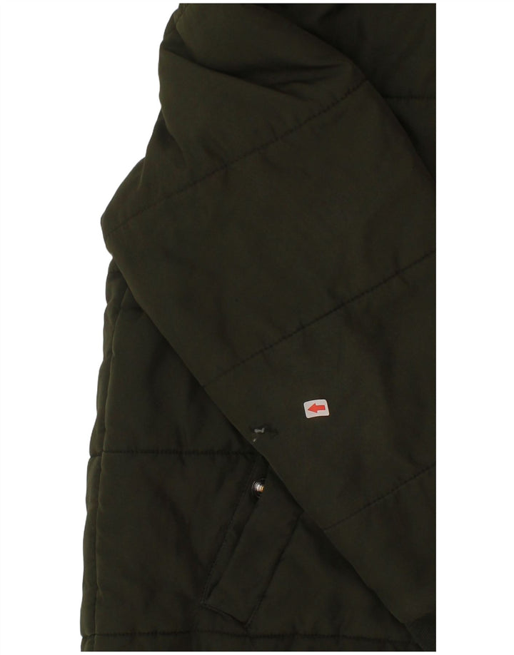 Adidas drenge hættepolstret jakke 7-8 år Khaki Polyester