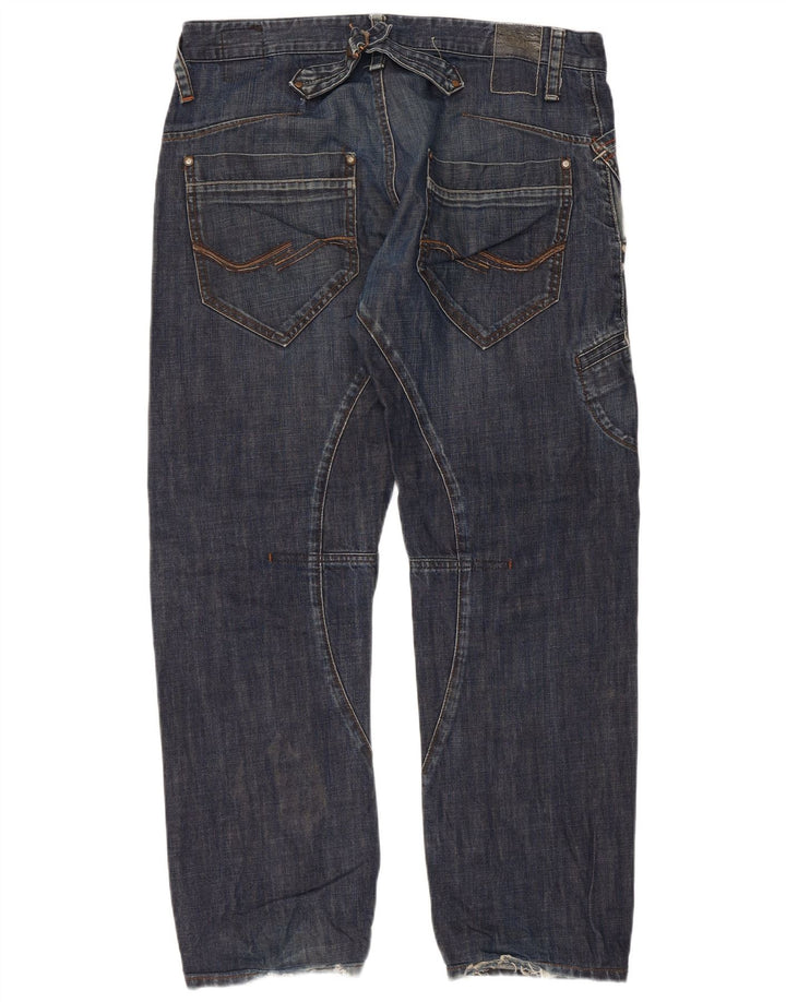 JACK & JONES Straight jeans til mænd W36 L29 blå bomuld