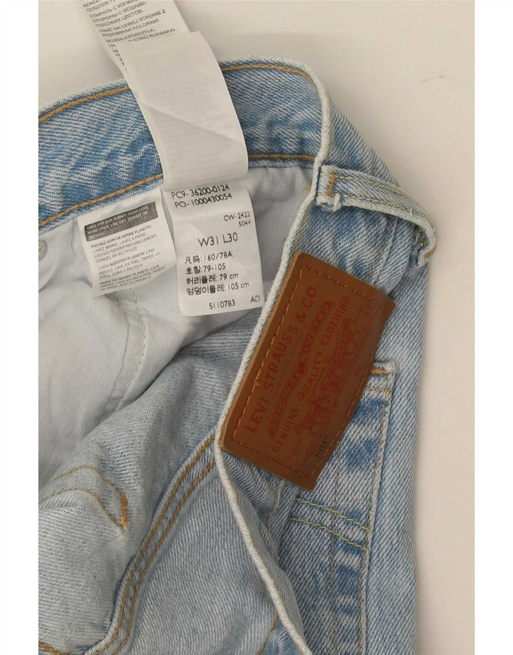 Levi's Herre 501 Straight Jeans W31 L30 Blå Bomuld