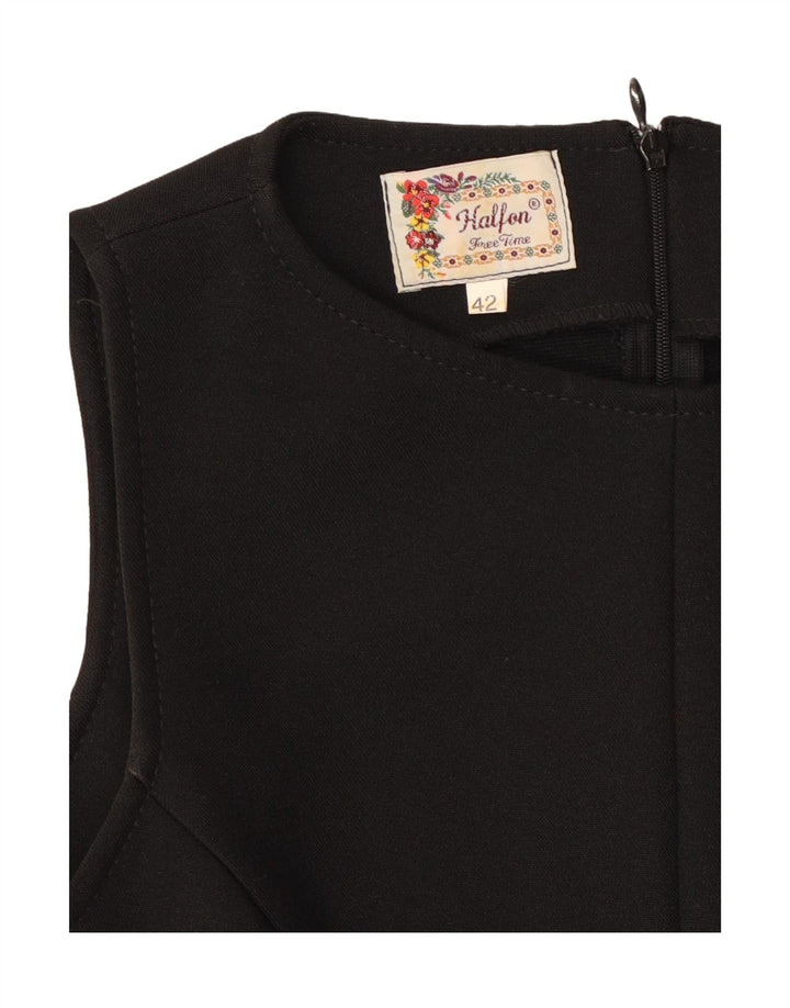 HALFON Womens Sleeveless A-Line Dress IT 42 Medium Black Vintage Halfon and Second-Hand Halfon from Messina Hembry 