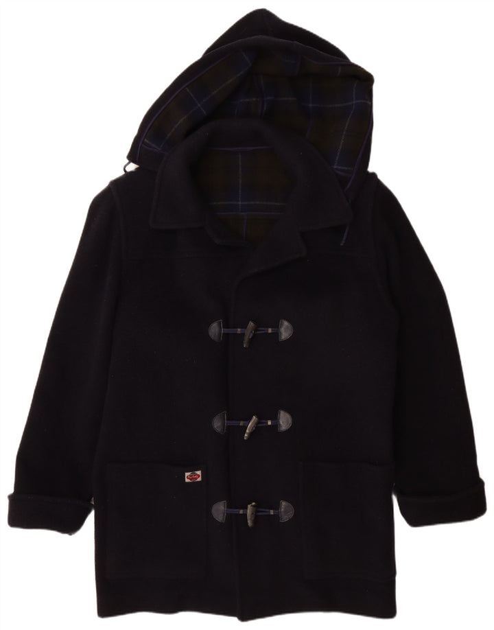 Pierre Cardin Herre Hooded Duffle Coat IT 50 Large Navy Blue Uld