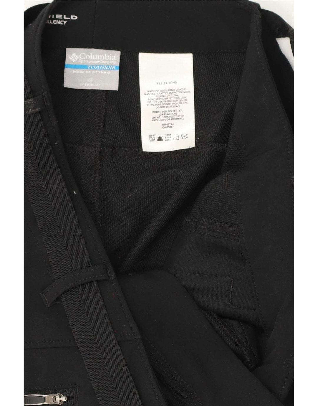 Columbia Womens Omni-Shield Vandre Cargo Bukser US 8 Medium W32 L32 Sort