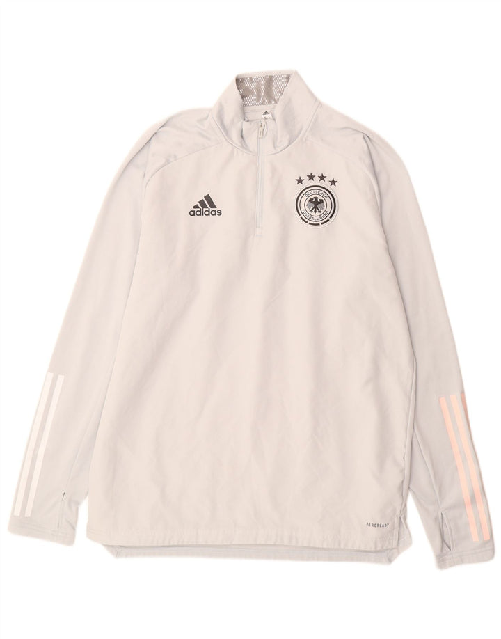 Adidas Herre Deutscher Fussball Bund Pullover Træningsdragt Top Medium Grå
