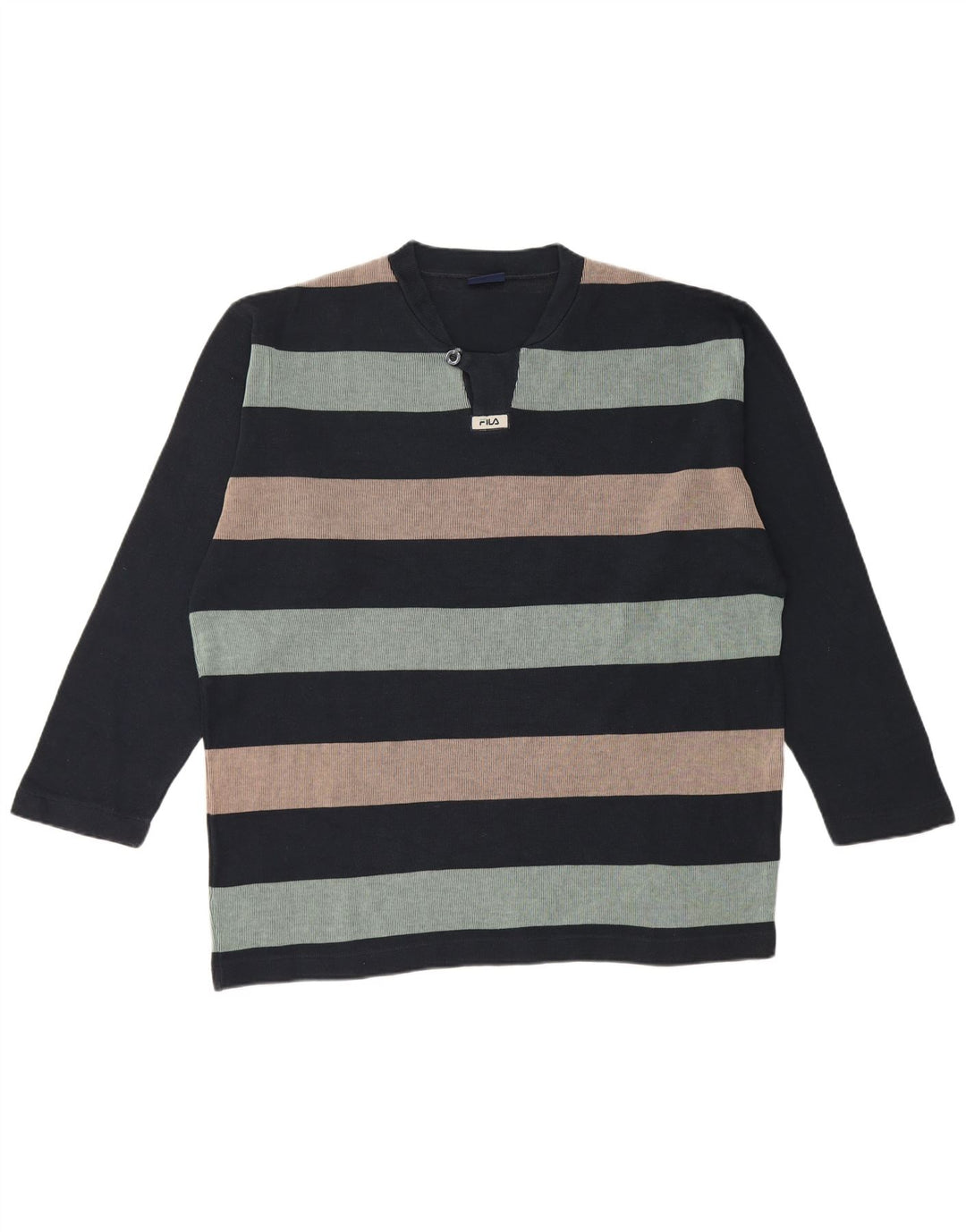 Fila Herre Top Langærmet XL Marineblå Stribet