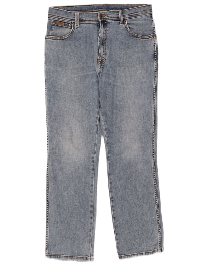 Wrangler Herre Texas Stretch Straight Jeans W34 L30 Blå Bomuld