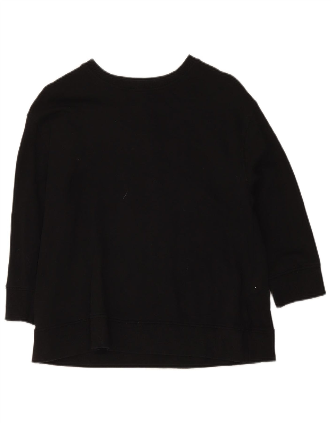 Zara Sweatshirt med 3/4 ærmer til kvinder UK 14 Medium Sort bomuld