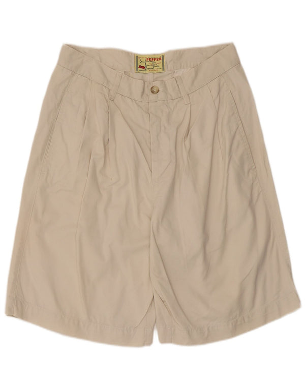 Vintage Herre Pegged Chino Shorts IT 48 Medium W30 Beige Bomuld