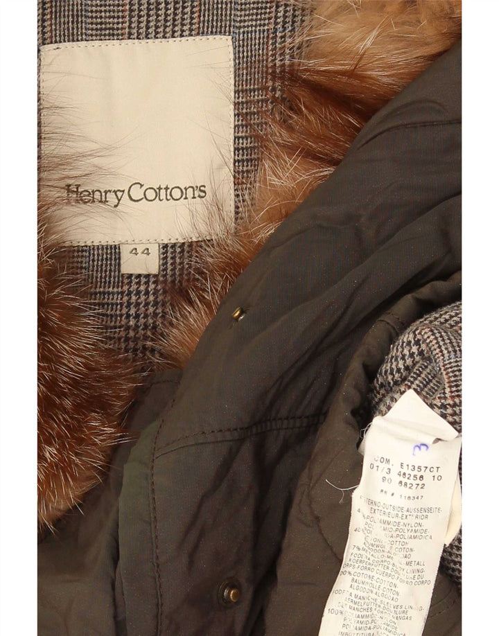 Henry Cottons Dame Parkajakke IT 44 Medium Grøn Nylon