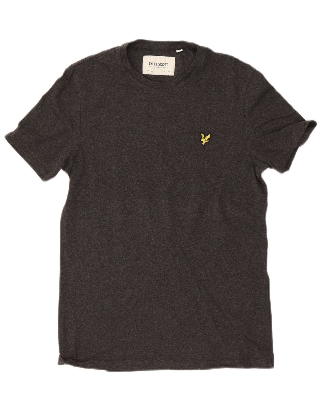 LYLE & SCOTT Mens T-Shirt Top Small Grey Cotton