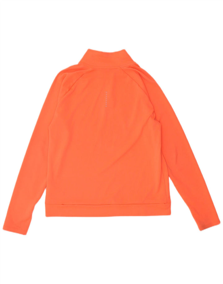 Nike Dame Dri Fit Grafisk Pullover Træningsdragt Top UK 10 Lille Orange