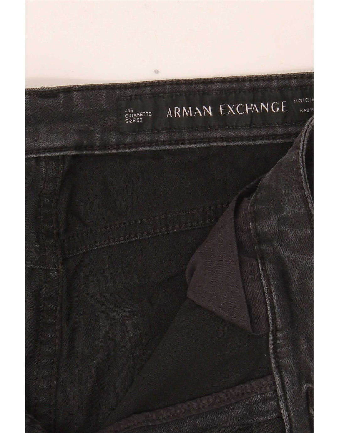 Armani Exchange Dame J45 Slim Jeans W30 L28 Sort Bomuld