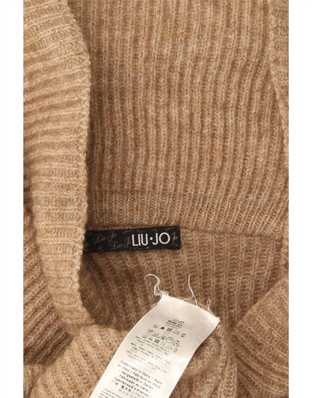 Liu Jo Dame Asymmetrisk Cardigan Sweater IT 40 Lille Brun Akryl