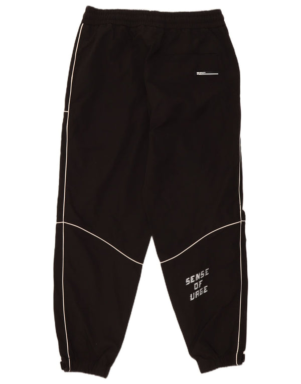 Zara Graphic Tracksuit Bukser Joggers UK 14 Large Black Polyester