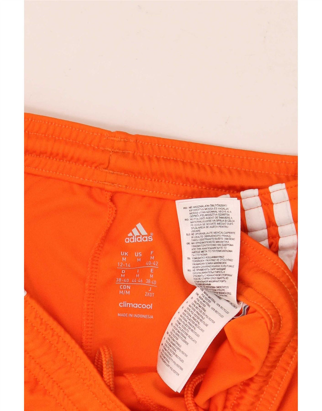Adidas Womens Climacool Sports Shorts UK 12/14 Medium Orange Polyester