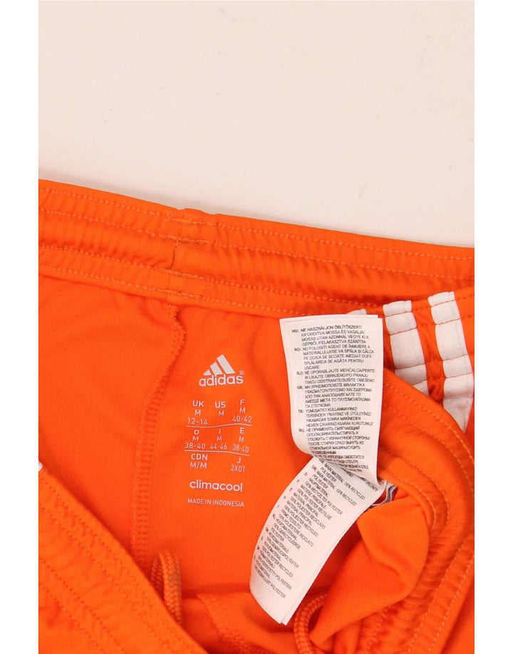Adidas Womens Climacool Sports Shorts UK 12/14 Medium Orange Polyester