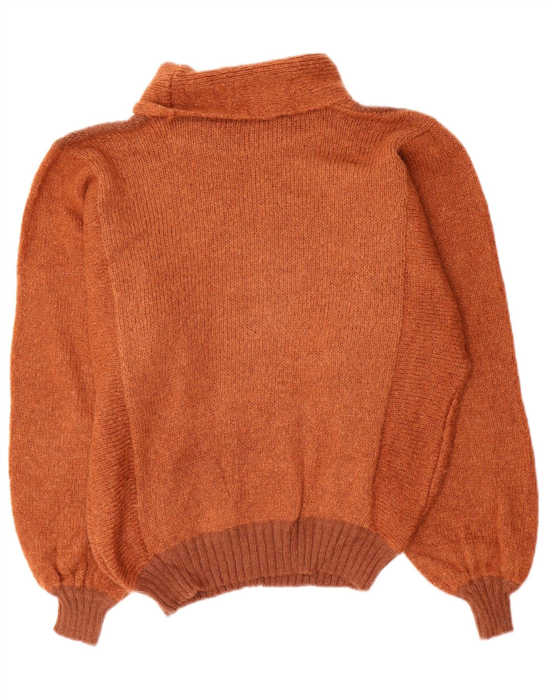 Vintage Dame rullehals sweater IT 46 Stor brun farveblok