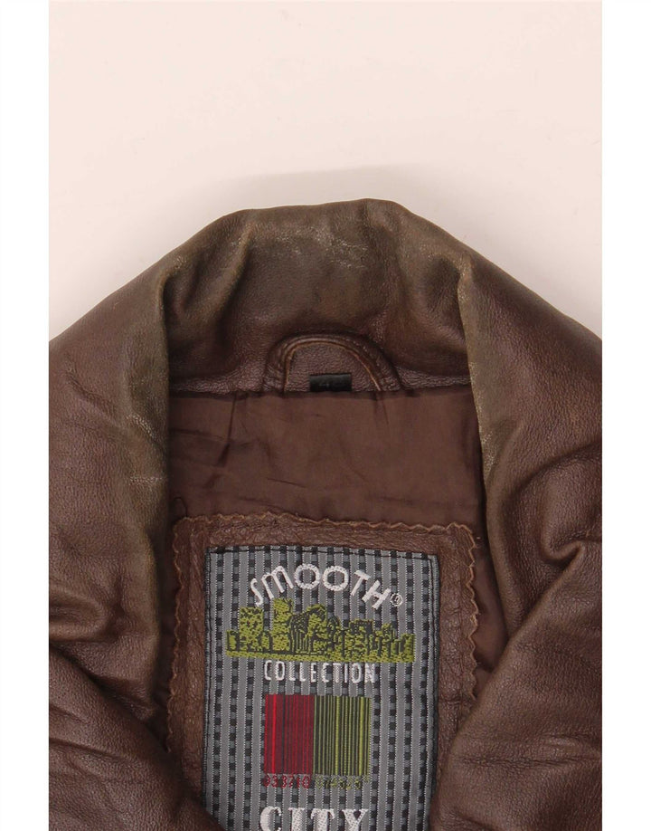 Vintage herre læderjakke IT 48 Medium Brun