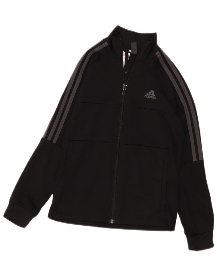 Adidas Boys Aeroready Træningsdragt Topjakke 9-10 År Sort Polyester