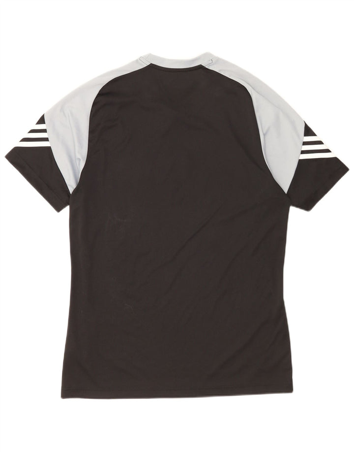 Adidas Herre Climalite Grafisk T-Shirt Top Medium Sort Colourblock