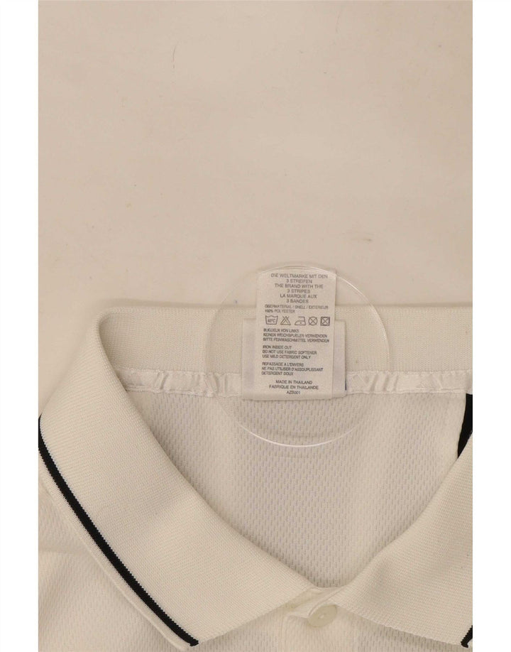 Adidas Polo Shirt til mænd UK 44/46 Large White Polyester