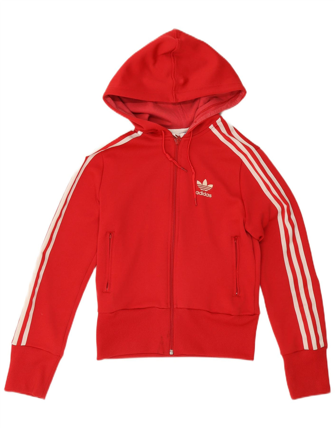 Adidas Dame Hættetrøje Sweater UK 10 Lille Rød Polyester